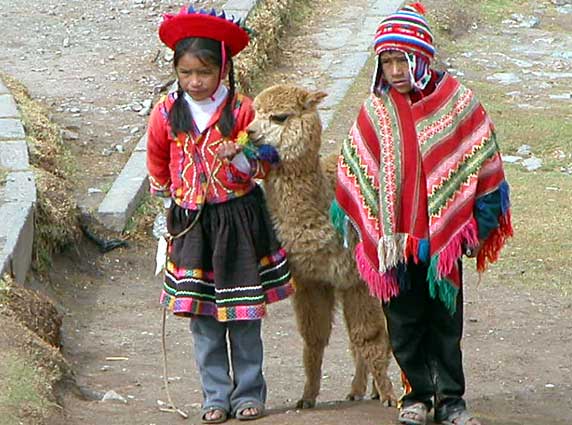 Children in native costume.